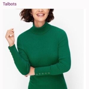NWT TALBOTS RIBBED TURTLENECK SWEATER,Sz S